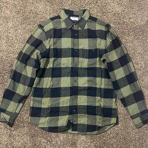 Old Navy Green and Black Checkered Shirt